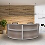 Regency Marque 124.5"W Curved Reception Desk Workstation, Driftwood Gray (77292GY)~#|#~7E2DF7C2-FADC-4418-9A4A9809473B02AD_sc7