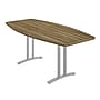 Correll Curvature Collection 72"W x 36"D Boat Shaped Conference Table, Colonial Hickory (CC3672B-53-14-53)~#|#~7E2FBE13-DB80-4952-887D5D93C69A6AB0_sc7