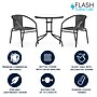 Flash Furniture Lila 28'' Round Table with 2 Rattan Stack Chairs, Gray (TLH087RD037GY2)~#|#~7E315942-636C-46FF-904D6A9CA9B30C32_sc7