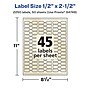 Avery Pearlized Ivory Decorative Edge Multipurpose Labels, .5" x 2.5", Ivory, 2250/Box (94749)~#|#~7E325890-6F1B-4FE4-9BD26CC2471742BD_sc7