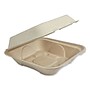 World Centric Plant-Based Hinged Takeout Container, Natural, 300/Carton (WORTOSCU9LFP)~#|#~7E32B0C2-82A8-4218-A2F345EB154C2737_sc7