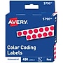 Avery Color-Coding Labels in Dispenser, 1/4" Dia, Red, 450 Stickers/Pack (5790)~#|#~7E34EB95-F17B-4BCD-8C44CC4B039E2DBC_sc7