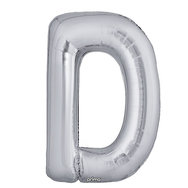 Party City 16" "D" Foil Balloon, Silver, 2/Pack (AM60050268-18) image 1
