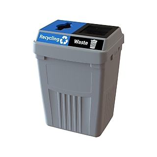 Hefty Dual Function XL Trash Can, 20.4 Gallons, Black, 2/Pack