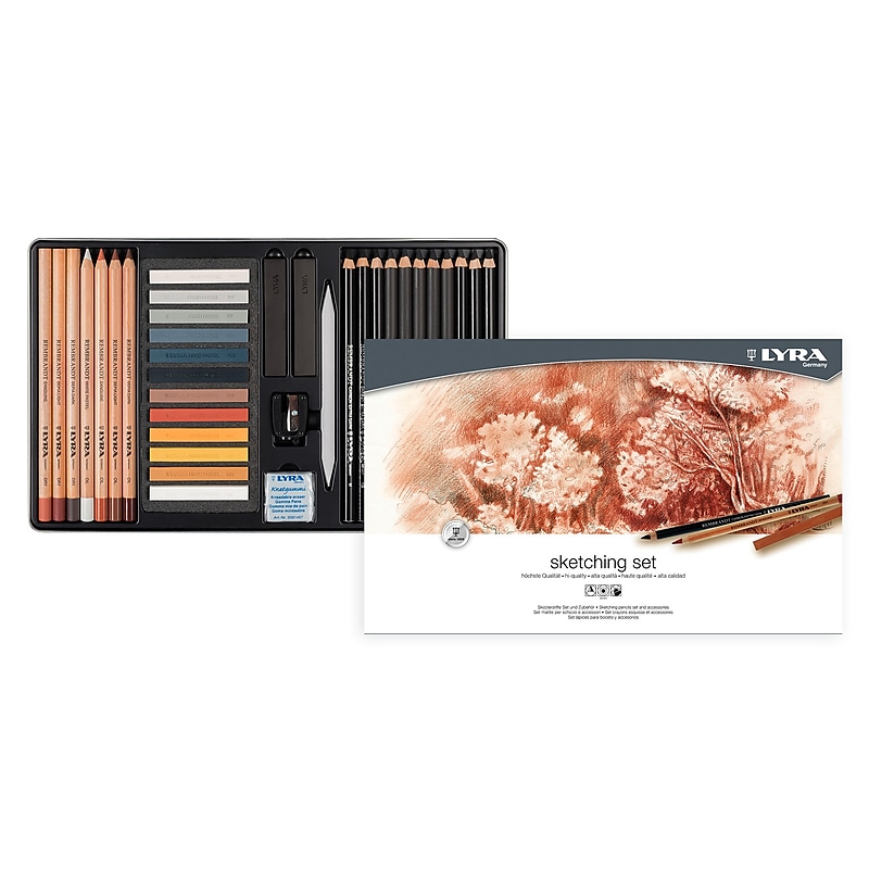Lyra Sketching Set Tin, Assorted Colors, 35/Pack (LYXL2051350) image 1