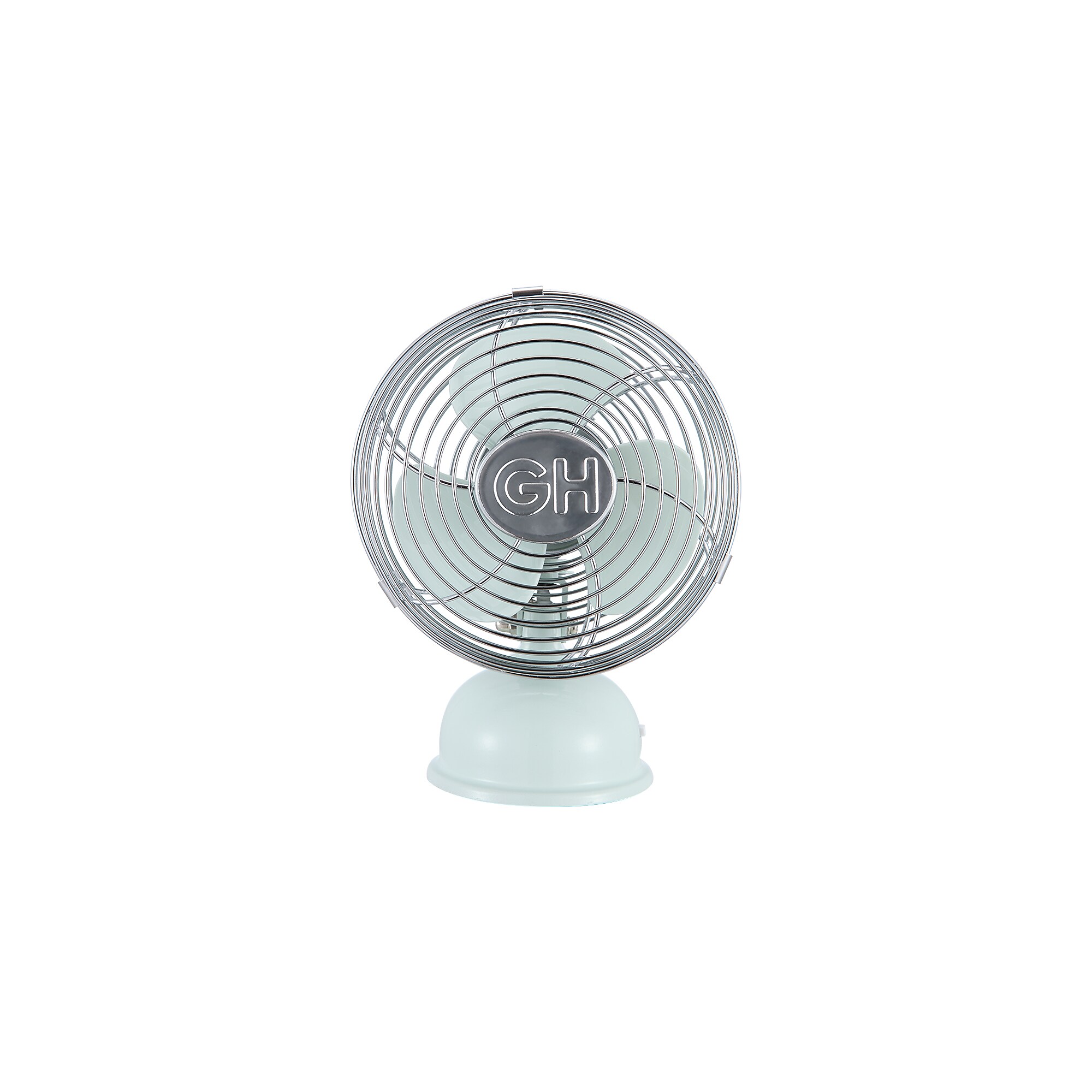 Good Housekeeping 5″ Oscillating Desk Fan, 1-Speed, Green/Silver (92513) Sansujyuku sansujyuku.com