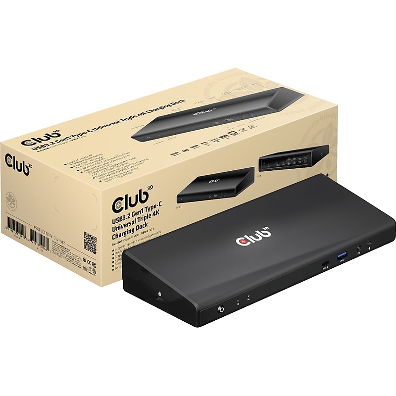 Club 3D Universal Triple 4K Charging Docking Station (CSV-1562) image 1
