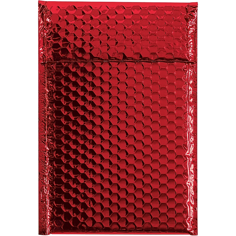 7.5" x 11" Self-Sealing Bubble Mailer, Red, 72/Carton (GBM0711R) image 1