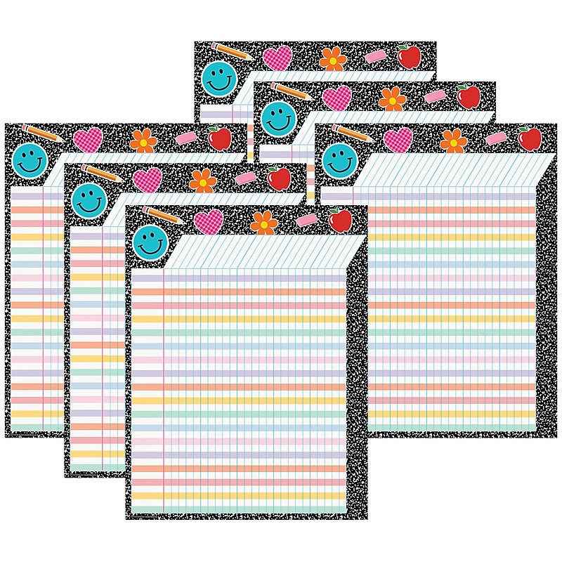 Teacher Created Resources Cool for School Incentive Chart, 17" x 22", Multicolored, 6/Bundle (TCR7375-6) image 1