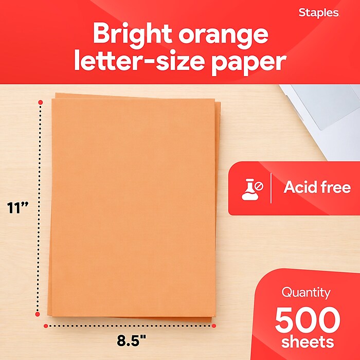 【調整中】R92 薄葉紙20枚セット(900)B Staples Brights Multipurpose Colored Paper, 20 lbs., 8.5