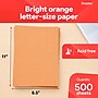 Staples Brights Multipurpose Colored Paper, 20 lbs., 8.5" x 11", Orange, 500/Ream (25208)~#|#~7E4AC691-B2F4-4B15-8F0175D1A2D1A45B_sc7