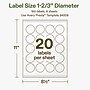 Avery Hemp Round Laser/Inkjet Multipurpose Labels, 1-2/3" Dia, Off-White (160/Pack)~#|#~7E4B3CC3-D5DE-4738-866ACAE89AF5F412_sc7