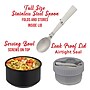 Brentwood Geojug Stainless Steel Double Walled Food Jar with Bowl & Folding Spoon, 17 oz., Black (FTS-500BK)~#|#~7E4E0486-A2FD-462D-82A54B151E839887_sc7