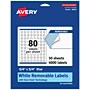 Avery Laser/Inkjet Burst Multipurpose Labels, .75" x .75", White, 4000 Labels/Box (94610)~#|#~7E4E3AA3-3328-4F8A-8866F715D2EF6348_sc7
