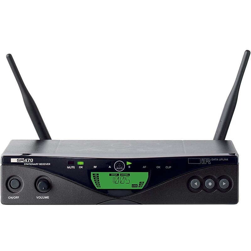 AKG SR470 Wireless Microphone System Receiver, Black (3300H00160) image 1
