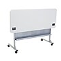 National Public Seating BPFT Series 24"W x 60"D Foldable Rectangular Training Table, Plastic, With Wheels, Speckled Grey~#|#~7E5336E5-5B6F-4BD2-8A8AC0E9E36DF7A1_sc7
