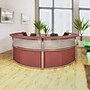 Regency Marque 142"W Curved Reception Desk Workstation, Mahogany (77314MH)~#|#~7E549016-CFA4-41A1-A3762E58C2A1858E_sc7