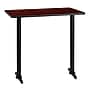 Flash Furniture Laminate Table Top with 5" x 22" Bar-Height Table Bases, 30" x 42", Mahogany (XUMA3042T0522B)~#|#~7E5580F0-C332-4A6E-80912FC04EAC1B0D_sc7