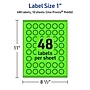 Avery Burst Multipurpose Labels, 1", Neon Green, 480/Pack (94606)~#|#~7E560269-20C9-4A8A-8F0193A36984BB99_sc7