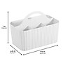 mDesign 4-Section Plastic Desktop Caddy Organizer with Handle, White (26054)~#|#~7E59AFDC-F92B-4A7A-AD05A2A141E2E895_sc7