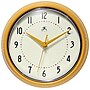 Infinity Instruments Round Retro Saffron Wall Clock, Aluminum, 9.5" (10940SY)~#|#~7E610244-A601-49A7-9BA471D11F35B3A6_sc7