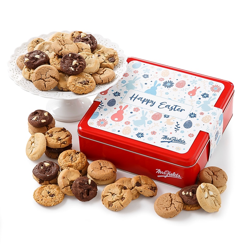 Mrs. Fields Hippity Hoppity 48 Nibblers Bite-Sized Cookies with Signature Tin, 37.6 oz. (26ENTIN048) image 1