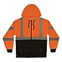 GloWear 8312BK High Visibility Long Sleeve Black Bottom Hooded Zip-Up Sweatshirt, ANSI Type R Class 3, Orange, 4XL (22948)~#|#~7E6354B0-9857-445B-8C756BD6368DF523_sc7