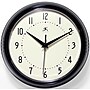 Infinity Instruments Round Retro Wall Clock, Aluminum, 9.5" (10940-BLACK)~#|#~7E6C6A40-270F-4F8E-A9482763E01C3E69_sc7