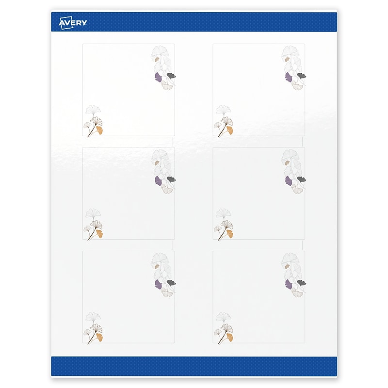 Avery Laser/Inkjet Square Multipurpose Labels, 3" x 3", White, 60/Pack (S00-F4H) image 1