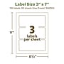 Avery EcoFriendly Laser/Inkjet Rectangle Multipurpose Labels, 3" x 7", White, 150/Box (94250)~#|#~7E76CC8B-1F36-4E0F-A4F577857BAD8E08_sc7