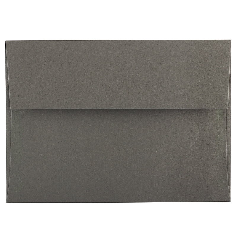 JAM Paper A7 Invitation Envelope 5 1/4" x 7 1/4", Dark Grey, 100/Pack (36396434d) image 1