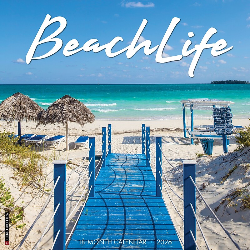 2026 Willow Creek BeachLife 12" x 12" Monthly Wall Calendar (50125X) image 1
