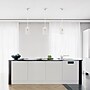 Lalia Home 1-Light 9.25" Farmhouse Hanging Cylindrical Clear Glass LED Pendant Fixture with Accents, White (LHP-3002-WH)~#|#~7E841551-E628-4CF7-980C92A04820191D_sc7