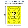 Avery Star Laser/Inkjet Multipurpose Labels, 2-1/4" x 2-3/8", Neon Yellow (960/Box)~#|#~7E841E58-FEEE-40B5-9484C7096D675C65_sc7