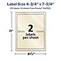 Avery Pearlized Ivory Rectangle Multipurpose Labels, 4.75" x 7.75", Ivory, 20/Pack (94255)~#|#~7E8A3254-5BB4-431A-BB15847B5130716A_sc7