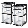 Iris 3-Drawer Organizer, Plastic, Black, 2/Carton (115026/115027CT)~#|#~7E8AD972-2B59-4CD5-8BE7EE74B41FCFA2_sc7