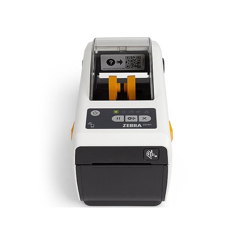 Zebra ZD4AH23-D01W01EZ ZD411-HC Direct Thermal Printer, USB Bluetooth Wi-Fi, White image 1