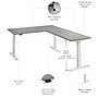 Bush Business Furniture Move 60 Series 60"W L Shaped Adjustable Standing Desk, Platinum Gray (M6SL6078PGWK)~#|#~7E8F3FFC-3196-4486-9E25A8BF71DD72D9_sc7