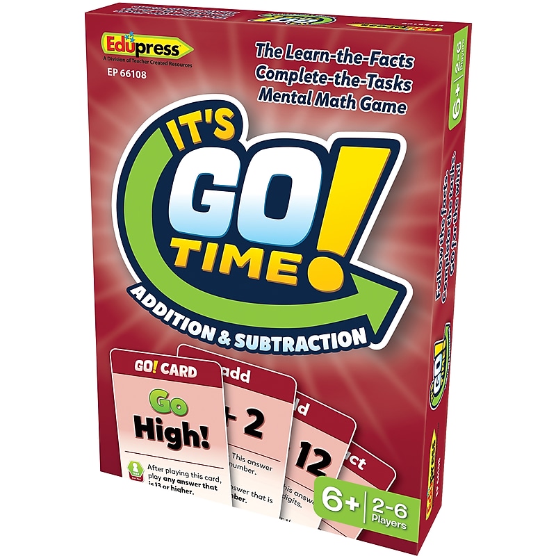 Teacher Created Resources It's GO Time!: Addition & Subtraction, 108/Pack (TCR66108) image 1