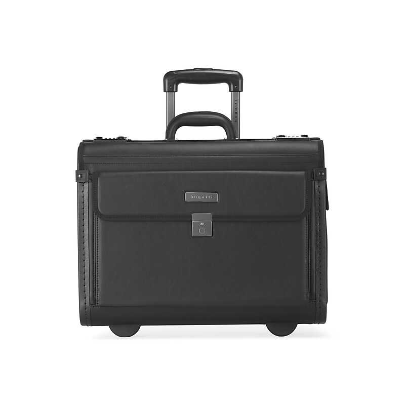 Bugatti Warren Briefcase, Laptop Compatible, Rolling, Black (BZCW0704-Black) image 1