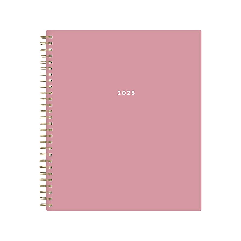 2025 Blue Sky Dusty Rose 8" x 10" Monthly Planner, Plastic Cover, Pink (148213) image 1