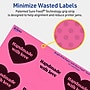Avery Heart Laser/Inkjet Multipurpose Labels, 2-9/32" x 1-27/32", Bright Pink (240/Pack)~#|#~7E986DFD-A7F1-48AB-8A08A2907795A68B_sc7