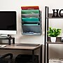 Mind Reader 5-Compartment Mountable Plastic Vertical File Storage, Gray  (WALLANCH-GRY)~#|#~7E98EBBE-222E-4078-9AE16E4D72A00CCB_sc7