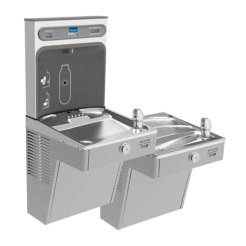Elkay ezH2O Wall Mounted Bottle Filling Station, Filtered, High Efficiency Cooler, Greenspec Listed (LVRCGRNTL8WSK) image 1