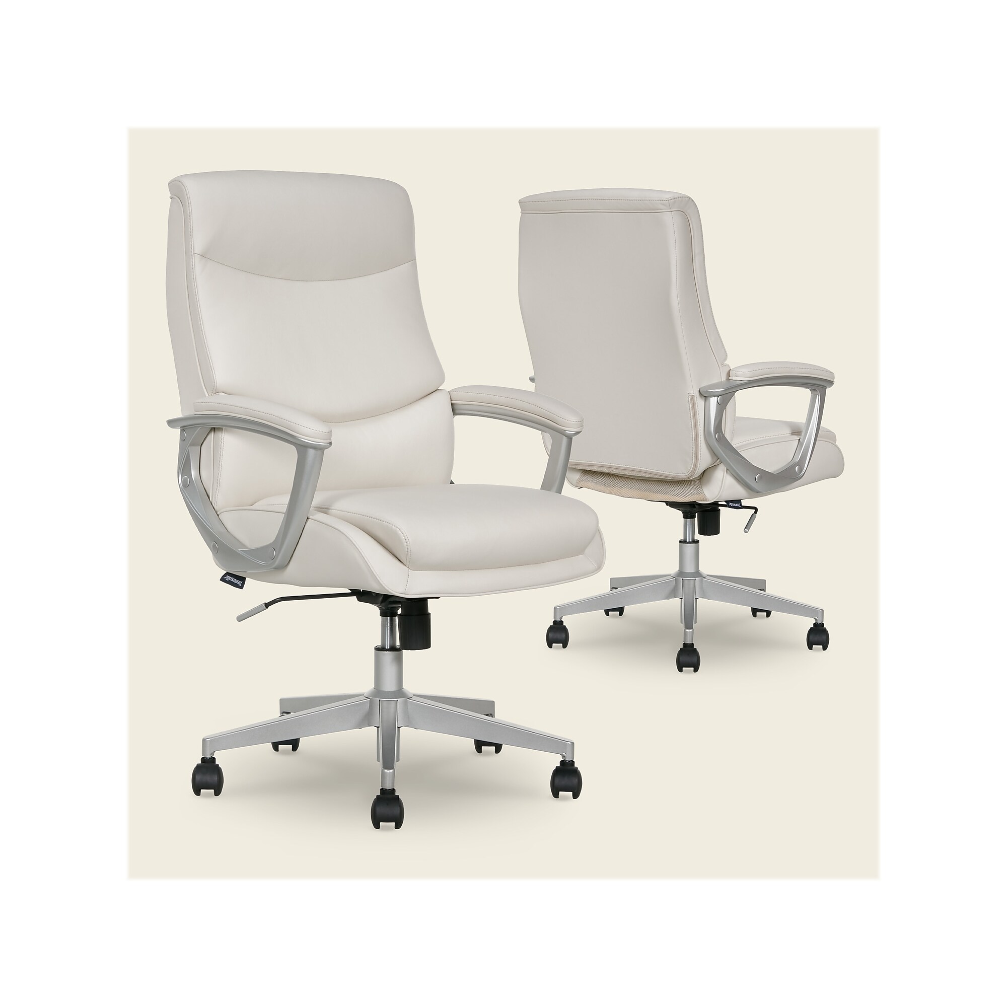 Thomasville Furniture Josephine Ergonomic Bonded Leather Swivel Manager Chair, Beige (60071-CRM) Sansujyuku sansujyuku.com