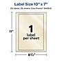 Avery Pearlized Ivory Rectangle Multipurpose Labels, 10" x 7", Ivory, 25/Pack (94263)~#|#~7EA31B36-B493-41C6-9E405E4EE5128ED6_sc7
