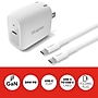 Staples TECH GaN USB-C Wall Charger with Cable, 30W, White (ST62325-CC)~#|#~7EA48CF2-00BA-420A-AEABE75F7E8BFAE0_sc7