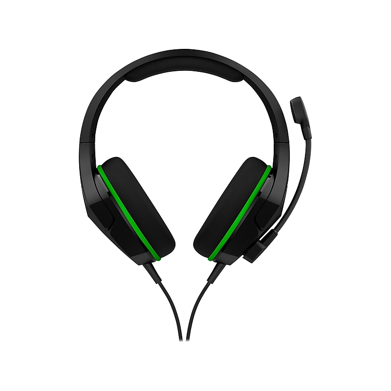 HyperX CloudX Stinger Core Noise Canceling Stereo Gaming Over-the-Ear Headset, 3.5mm, Black/Green (4P5J9AA)