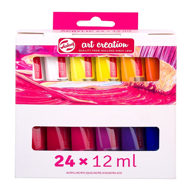 Talens Art Creation Acrylic Paint, Assorted Colors, 12mL, 24/Set (TLN9021824M) image 1