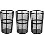 Alpine Industries Metal Outdoor Trash Can, 48-Gallon, Black, 3/Pack (ALP473-48-BLK-3PK)~#|#~7EAE21E8-5120-41B7-BB423BBF264428AD_sc7